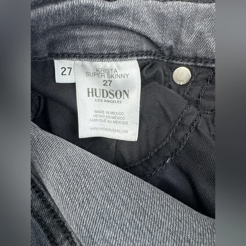 Hudson Krista Super Skinny Faded Black Stretch Jeans Size 27/4